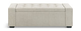Arturo Tufted Storage Bench - Taupe thumbnail 1