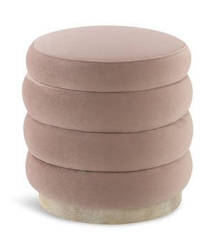 image Piper Channel Storage Ottoman - Blush Pink