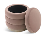 Piper Channel Storage Ottoman - Blush Pink thumbnail 2