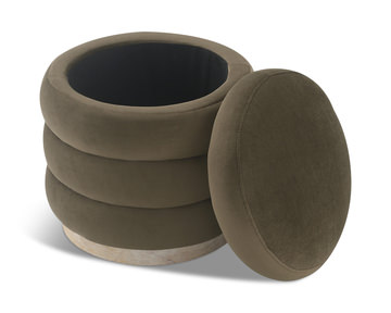 Piper Channel Storage Ottoman - Green