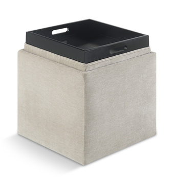 Owen Tray Ottoman - Beige