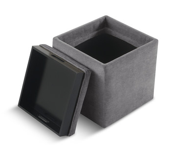 Owen Tray Ottoman - Grey