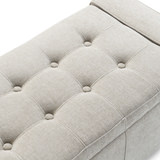 Arturo Tufted Storage Bench - Taupe thumbnail 4