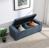 Arturo Tufted Storage Bench - Charcoal thumbnail 5