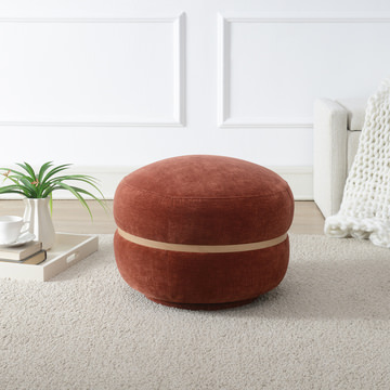 Contessa Swivel Ottoman - Paprika