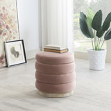 Piper Channel Storage Ottoman - Blush Pink thumbnail 3