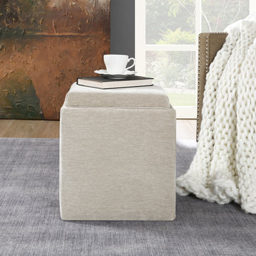 Owen Tray Ottoman - Beige
