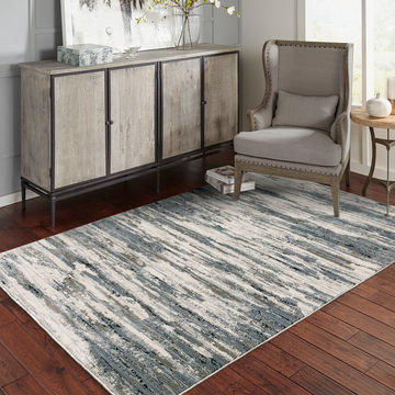 Caravan Beige/Blue Area Rug - 7′10″ X 10′10″