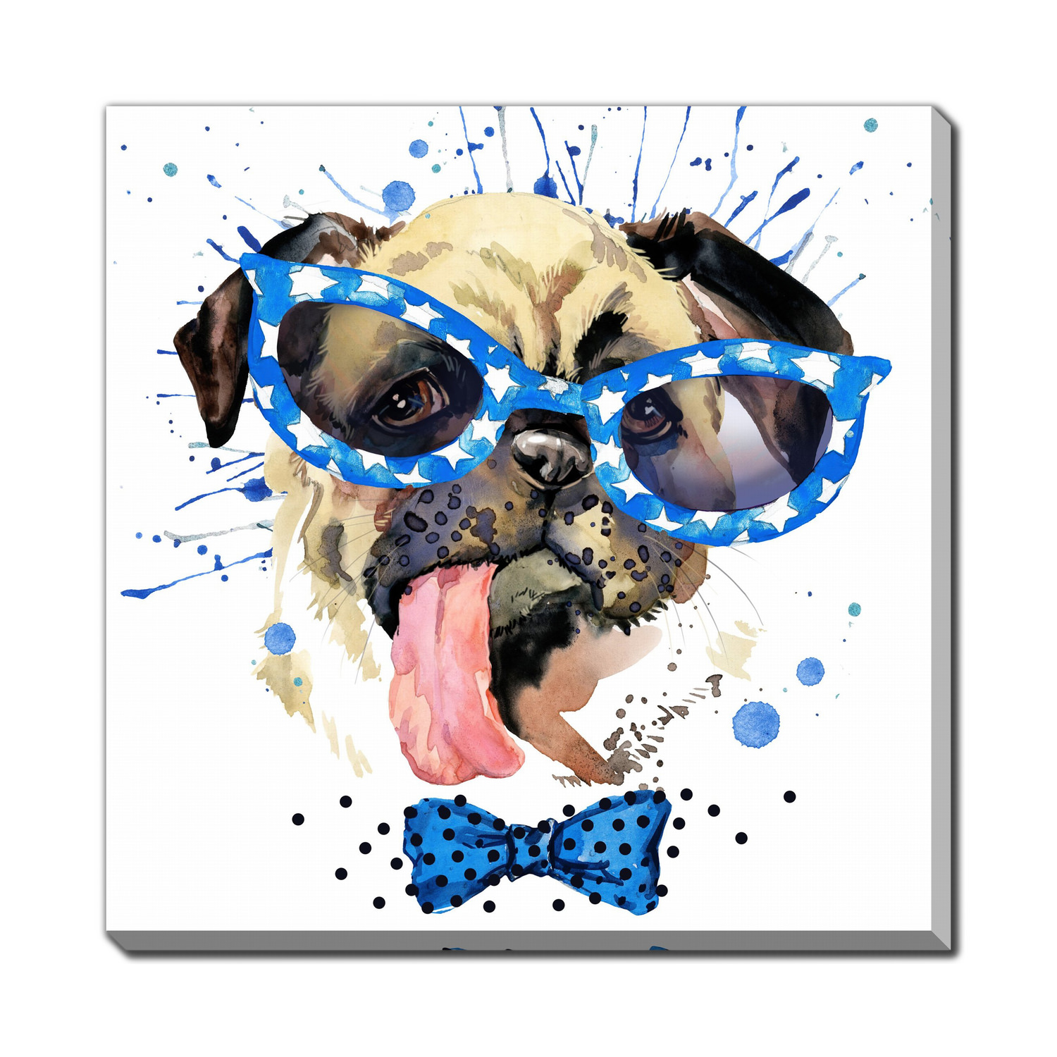 Playful Pug Canvas Art HOM Furniture