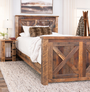 Barnwood Barndoor Bedroom Suite - Queen