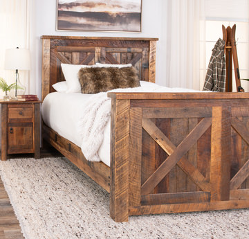 Barnwood Barndoor Bedroom Suite - Queen