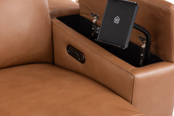 Ramsey Leather Reclining Sofa With Chaise