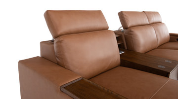 Ramsey Leather Reclining Sofa With Chaise