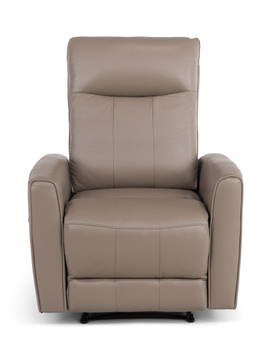 Apollo Leather Power Recliner - Greige