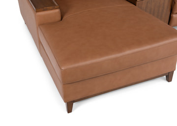 Ramsey Leather Reclining Sofa With Chaise