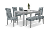 Vela Dining Table With 4 Chairs And Bench thumbnail 1