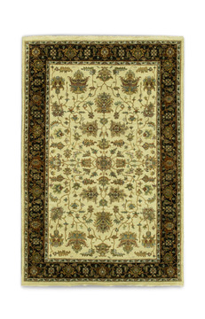 Hand Knotted Area Rug - 5′7″ X 8′6″