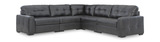 Flynn 5 Piece Leather Modular Sectional thumbnail 1