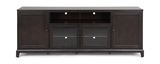 Custom Large Media Console With Glass Doors thumbnail 2