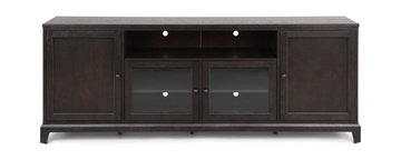 Custom Large Media Console With Glass Doors