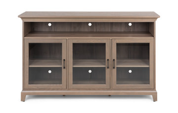 Custom Tall Console With Glass Doors