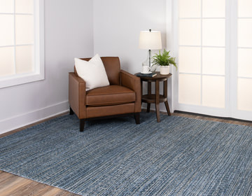 Kolkata Blue Area Rug - 7′9″ X 9′9″