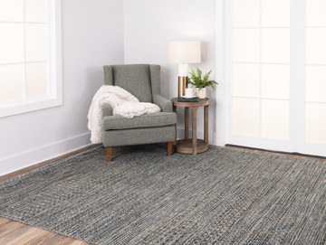 Kolkata Charcoal Area Rug - 7′9″ X 9′9″