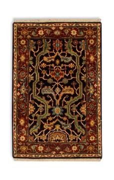 Handknotted 1′11″ x 2′11″ 