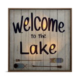 Framed Canvas Art - Welcome to the Lake thumbnail 1