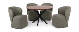 Palma Table With 4 Kenya Caster Chairs thumbnail 1
