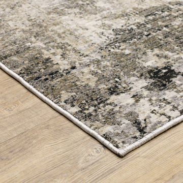 Nebulous Beige/Gray Area Rug - 9′10″ X 12′10″