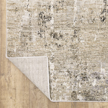 Nebulous Beige/Gray Area Rug - 9′10″ X 12′10″