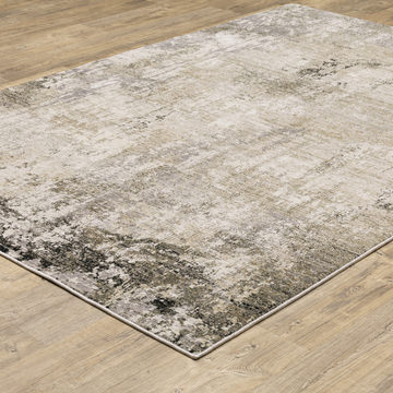 Nebulous Beige/Gray Area Rug - 9′10″ X 12′10″
