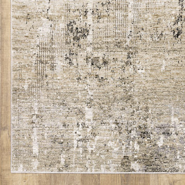 Nebulous Beige/Gray Area Rug - 9′10″ X 12′10″