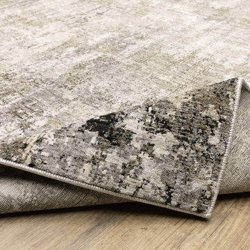 Nebulous Beige/Gray Area Rug - 9′10″ X 12′10″