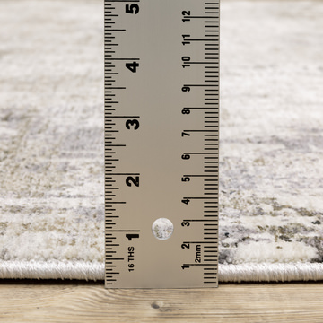 Nebulous Beige/Gray Area Rug - 9′10″ X 12′10″