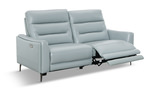 Rosita Leather Power Reclining Sofa - Aqua thumbnail 3