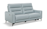 Rosita Leather Power Reclining Sofa - Aqua thumbnail 2