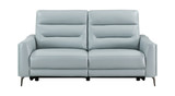 Rosita Leather Power Reclining Sofa - Aqua thumbnail 1