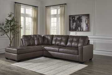 Harold Sectional with Left Chaise - Umber
