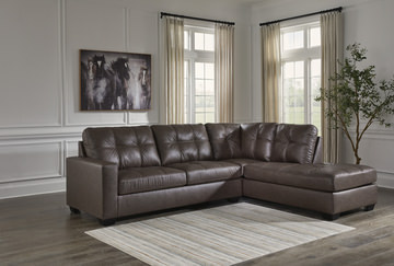 Harold Sectional with Right Chaise - Umber