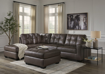 Harold Sectional with Left Chaise - Umber