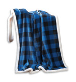 Blue Lumber Jack Plaid Throw thumbnail 1