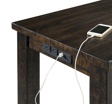 Graham Sofa Bar Table With 3 Stools - Charcoal