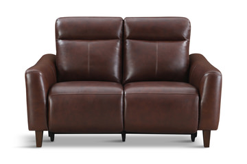 Bayfield Leather Power Loveseat - Chocolate