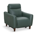 Bayfield Leather Power Recliner - Green thumbnail 1