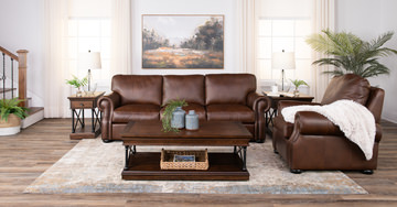 Charles Leather Sofa