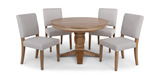 Java Round Table With 4 Brooke Upholstered Chairs thumbnail 2