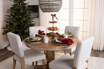 Java Table With 4 Brooke Upholstered Chairs