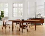 Erik Amber Dining Table With 4 Cassie Side Chairs thumbnail 3